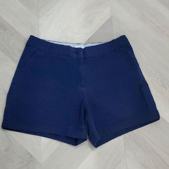 Crown & Ivy Caroline Womans Navy Blue Shorts,  Size 12 - Picture 1 of 5